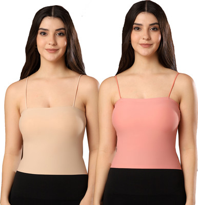 Paavki Casual Solid Women Beige, Pink Top