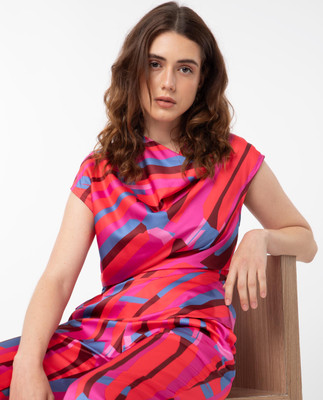 RAREISM Party Printed Women Red, Pink, Blue Top