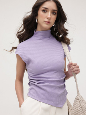Roadster Casual Printed Women Purple Top