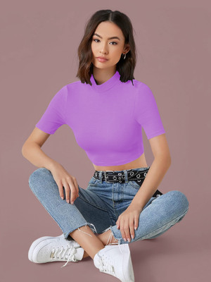 Kashonaa Casual Solid Women Light Blue Top