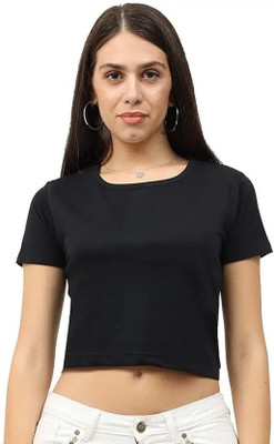 SONIBROS Casual Solid Women Black Top