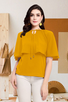 F Plus fashion Casual Solid Women Multicolor Top