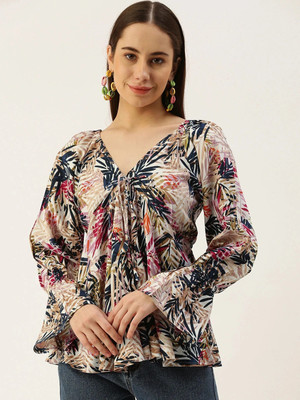 VYMO Casual Printed Women Multicolor Top