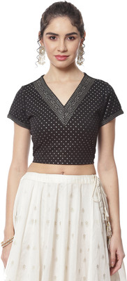 RANGRITI Casual Printed Women Gold, Black Top