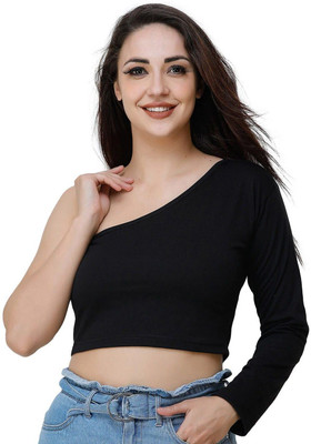 Styvibe Party Solid Women Black Top