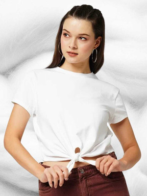 Dolphins Formal Solid Women Multicolor Top