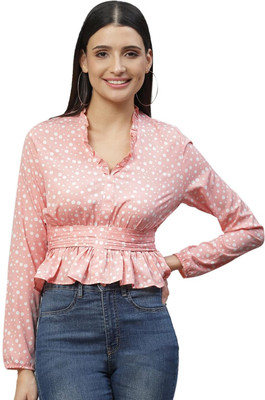 IVES Casual Printed Women Pink, White Top