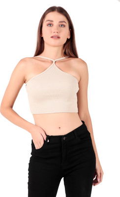 BUYBEB Party Self Design Women Beige Top