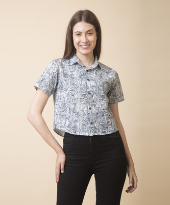 Tsc Casual Printed Women Grey Top
