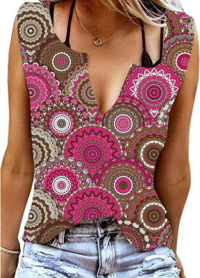 jovo Casual Printed Women Multicolor Top