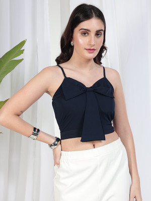 TANDUL Casual Solid Women Blue Top