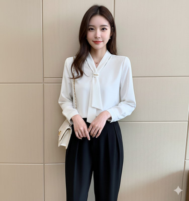 NewlookAs Casual Solid Women White Top