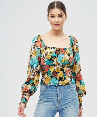 HARPA Casual Printed Women Multicolor Top