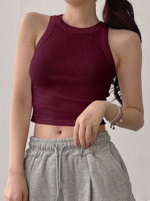 Toochki Casual Solid Women Purple Top