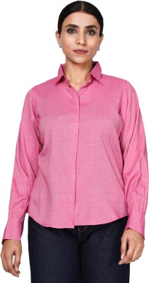 Kalakaari Women Self Design Casual Pink Shirt