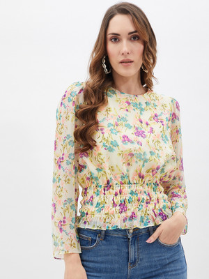 KIBO Casual Printed Women Multicolor Top