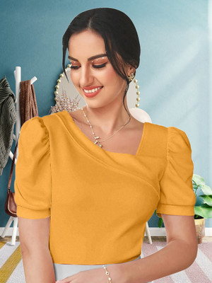 Maheshvi Casual Solid Women Yellow Top