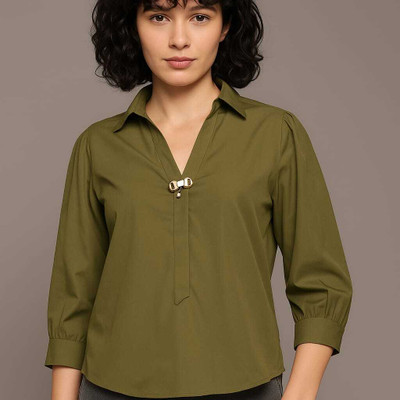 NEHA FASHIONNN Casual Solid Women Purple Top