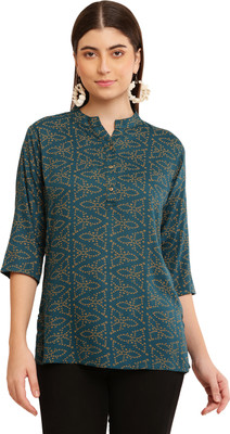 Samiksha Fashion Women Printed Ethnic Dress Kurta(Green)