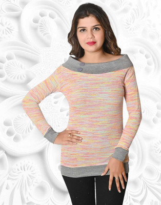 s p fashions Casual Self Design Women Multicolor Top
