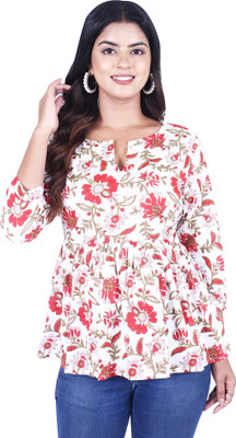 JINVARAM Casual Printed Women Multicolor Top