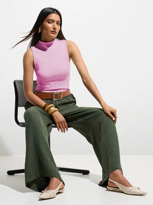 KOTTY Casual Solid Women Purple Top