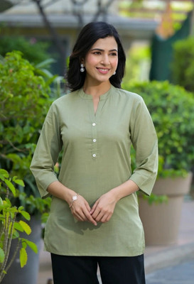 RAi shree Formal Solid Women Light Green Top