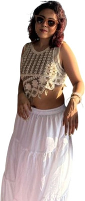 Emprace Casual Self Design Women White Top