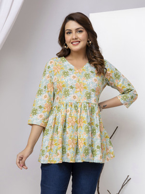 Nishabd Casual Floral Print Women Multicolor Top