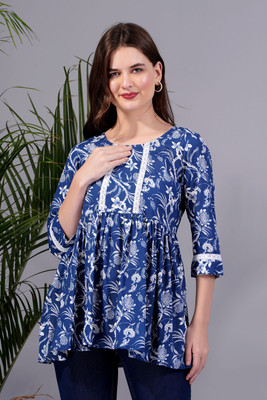 Dinaya Casual Self Design Women Multicolor Top