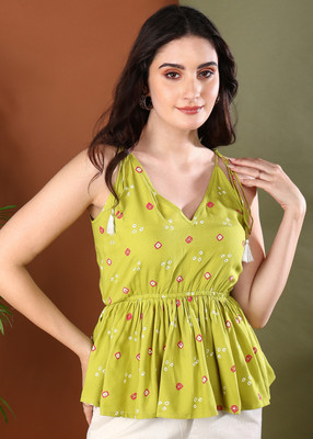 Stylum Casual Printed Women Green Top