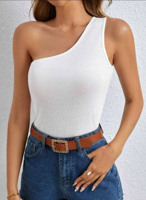 Baeship Casual Solid Women White Top
