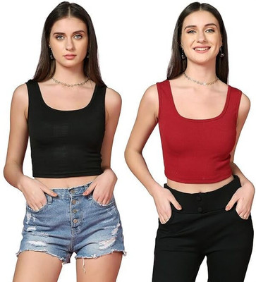 Totar Casual Self Design Women Black, Red Top