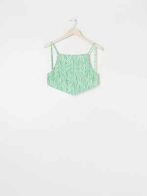 Sinsay Casual Printed Women Light Green, White Top
