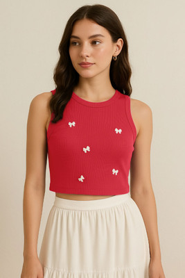 TIVANTE Casual Solid Women Pink Top