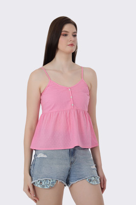 BIRDIEfashion Formal Solid Women Pink Top