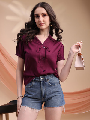 Kinjo Formal Solid Women Multicolor Top