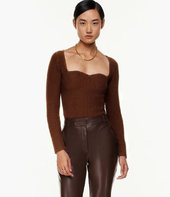 SIGHTBOMB Casual Solid Women Brown Top