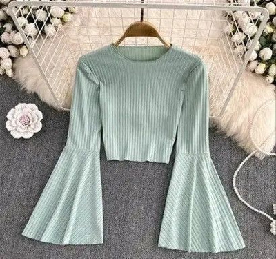 Sovi fashion Casual Solid Women Light Green Top