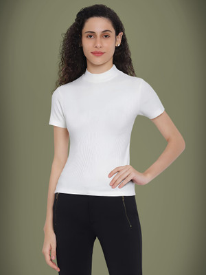 Kashonaa Casual Solid Women White Top