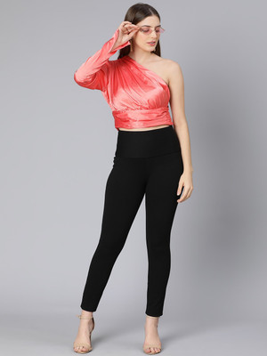 OXOLLOXO Party Solid Women Pink Top