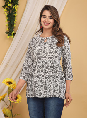 Adheesh Creation Casual Printed Women Multicolor Top