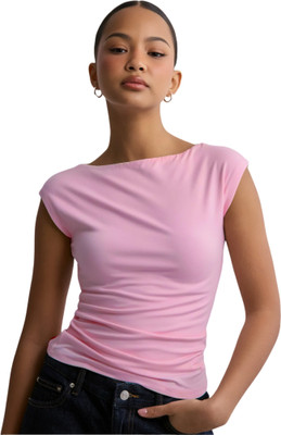 SIGHTBOMB Party Solid Women Pink Top