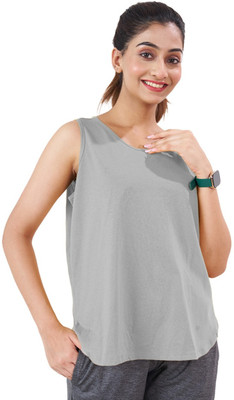 MYo2 Casual Solid Women Grey Top