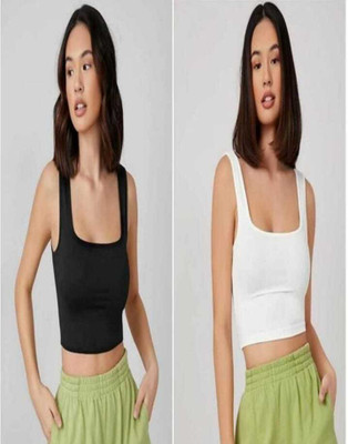 DEEPMAYRA COLLECTION Casual Self Design Women Black, White Top