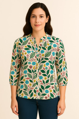 GLENZI Casual Printed Women Multicolor Top