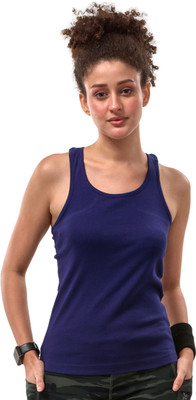 Lyra Casual Solid Women Blue Top