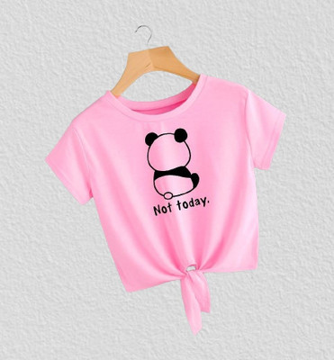 HouseOfCommon Casual Printed Women Pink Top