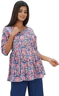 manmayee Casual Printed Women Grey Top