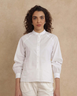 RAREISM Formal Solid Women White Top